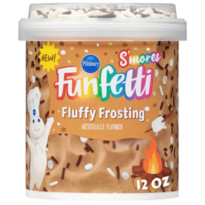 Pillsbury Funfetti Smores Fluffy Graham Flavored Frosting Tub - 12 Oz - Image 1