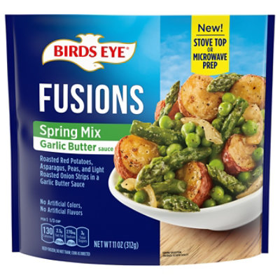 Birds Eye Fusions Spring Mix Garlic Butter Sauce Frozen Side Dish 11 Oz - 11 OZ - Image 3