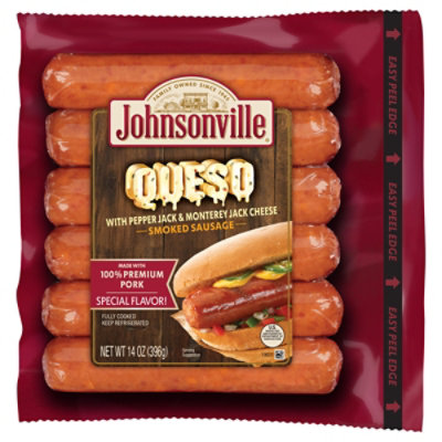 Johnsonville Cooked Queso Smoked Pork Sausage Links - 14 OZ - Image 2