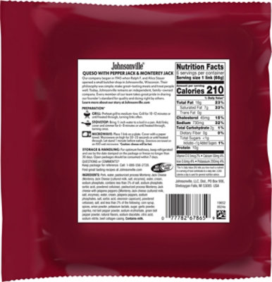 Johnsonville Cooked Queso Smoked Pork Sausage Links - 14 OZ - Image 5