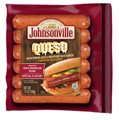 Johnsonville Cooked Queso Smoked Pork Sausage Links - 14 OZ - Image 1