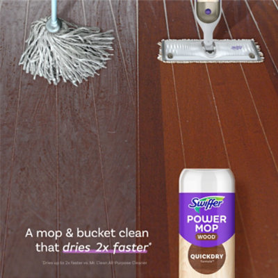 Swiffer Powermop Wood Floor Cleaner Quick Dry Formula Lemon - 25.3 Fl. Oz. - 25.3 FZ - Image 1