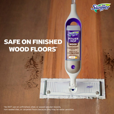 Swiffer Powermop Wood Care System Mopping Kit 1 Spray Mop 2 Mopping Pads 1 Floor Cleaner Liquid - EA - Image 4