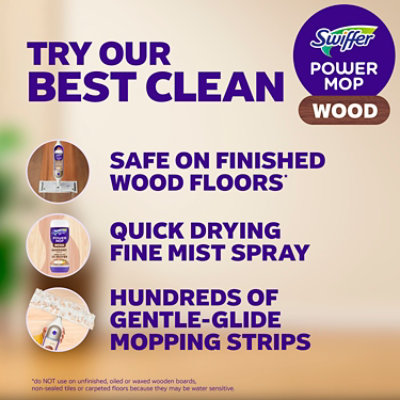 Swiffer Powermop Wood Care System Mopping Kit 1 Spray Mop 2 Mopping Pads 1 Floor Cleaner Liquid - EA - Image 2