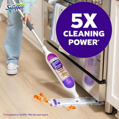 Swiffer Powermop Wood Care System Mopping Kit 1 Spray Mop 2 Mopping Pads 1 Floor Cleaner Liquid - EA - Image 5