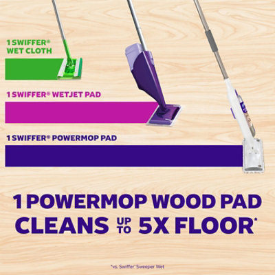 Swiffer Powermop Wood Care System Mopping Kit 1 Spray Mop 2 Mopping Pads 1 Floor Cleaner Liquid - EA - Image 6