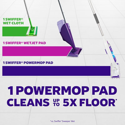 Swiffer Powermop 5x Cleaning Power Mopping Kit - 1 Spray Mop, 2 Mopping Pads, 1 Floor Cleaner Liquid - EA - Image 8