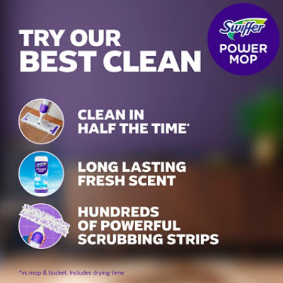 Swiffer Powermop 5x Cleaning Power Mopping Kit - 1 Spray Mop, 2 Mopping Pads, 1 Floor Cleaner Liquid - EA - Image 2