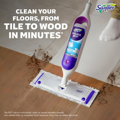 Swiffer Powermop 5x Cleaning Power Mopping Kit - 1 Spray Mop, 2 Mopping Pads, 1 Floor Cleaner Liquid - EA - Image 3