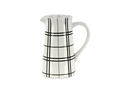 Dl Plaid Pitcher Vase - EA - Image 1