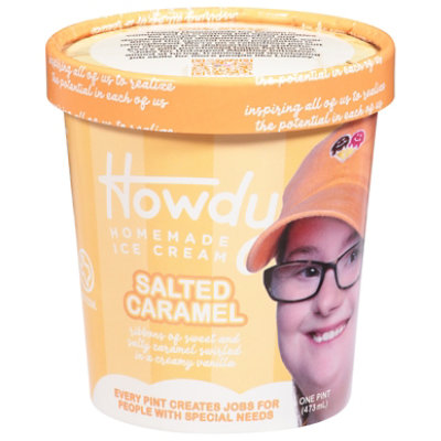 Howdy Wholesale Ice Cream Salted Caramel - 16 OZ - Image 3