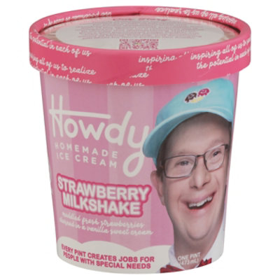 Howdy Wholesale Ice Cream Strawberry Milkshake - 16 OZ - Image 3