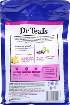 Dr Teal's Black Elderberry With Vitamin D & Essential Oils Pure Epsom Salt Soaking Solution 3lbs - 3 LB - Image 5