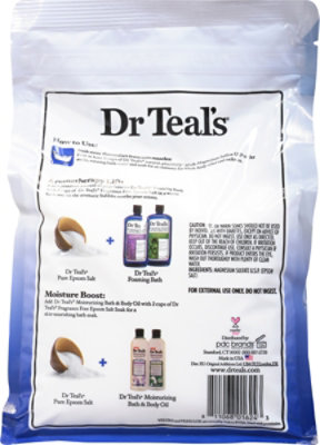 Dr Teal's Eases Aches & Pains Fragrance Free Pure Epsom Salt Soaking Solution 4lbs - 4 LB - Image 5