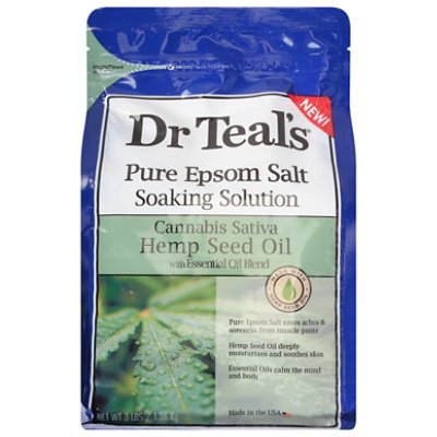 Dr Teal's Cannabis Hemp Seed Oil With Essential Oil Blend Pure Epsom Salt Soaking Solution 3lb - 3 LB - Image 3