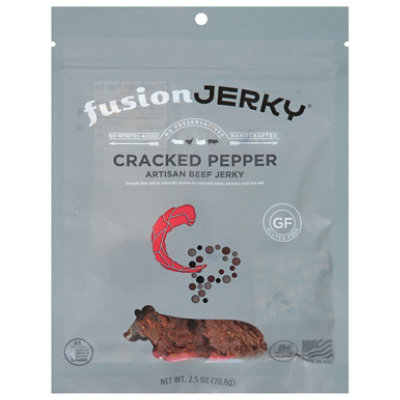Fusion Beef Jerky Cracked Pepper - 2.5 OZ - kingsfoodmarkets