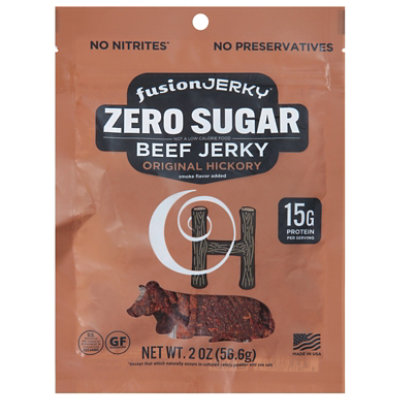 Fusion Beef Jerky Hickory Original Zero Sugar - 2 OZ - andronicos