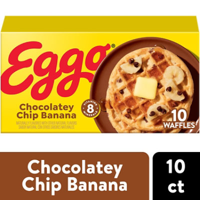 Kellogg's Eggo Waffles Chocolatey Chip Banana 12.3oz - 12.3 OZ - Image 1