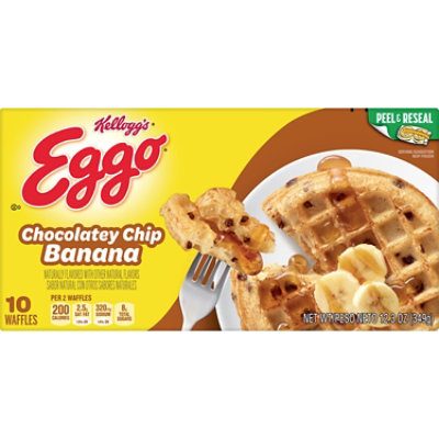 Kellogg's Eggo Waffles Chocolatey Chip Banana 12.3oz - 12.3 OZ - Image 5