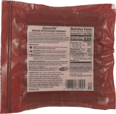 Johnsonville Beddar With Double Cheddar Smoked Pork Sausage & Cheddar Cheese, 14 Oz - 14 OZ - Image 6