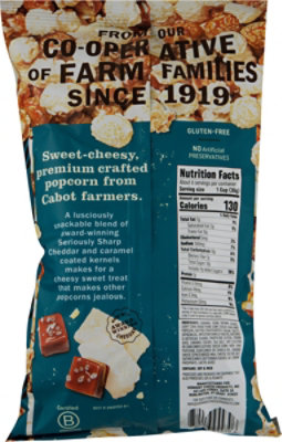 Cabot Sea Salt Caramel Cheddar Popcorn 6oz - 6 OZ - Image 6