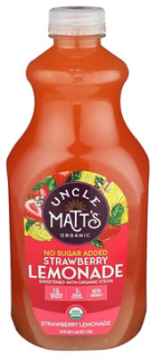 Uncle Matts Organic Lemonade Strawberry No Sugar Added - 52 FZ - Image 2