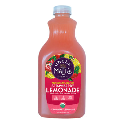 Uncle Matts Organic Lemonade Strawberry No Sugar Added - 52 FZ - Image 1