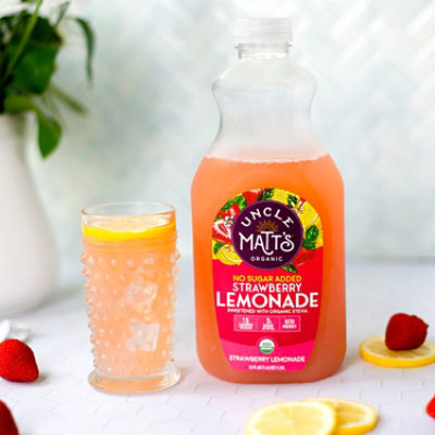 Uncle Matts Organic Lemonade Strawberry No Sugar Added - 52 FZ - Image 5