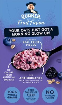 Quaker Instant Oatmeal Fruit Fusion Blueberry Blackberry 8.4 Oz 6 Count Quaker Instant Oatmeal Fruit - 8.4 OZ - Image 6