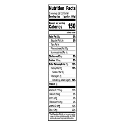 Quaker Fruit Fusion Strawberry Peach Instant Oatmeal 6 Count - 8.4 OZ - Image 4