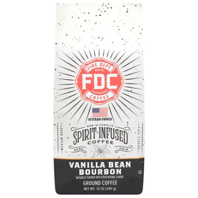 Fire Department Ground Coffee Vanilla Bean Bourbon - 12 OZ - Image 1