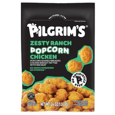 Pilgrim's Zesty Ranch Mini Nugget Shaped Breaded Chicken Breast Patties With Rib Meat - 24 Oz - Image 1