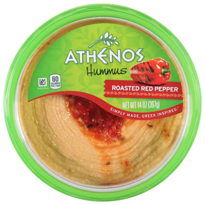 Athenos Roasted Red Pepper Hummus - 14 OZ - Image 3