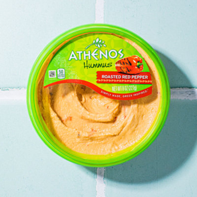 Athenos Roasted Red Pepper Hummus - 8 OZ - Image 6