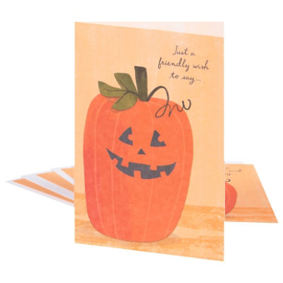 American Greetings Halloween Pumpkin Card Pack 6 Count - Each - Image 3