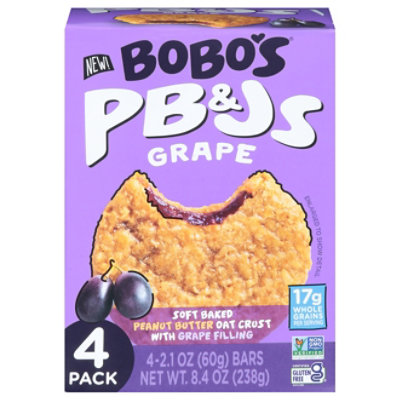 Bobos Oat Bars Breakfast Pbj Grape - 8.4 OZ - Image 1