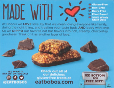 Bobos Oat Bars Dipped Original Dark Chocolate - 5 OZ - Image 5