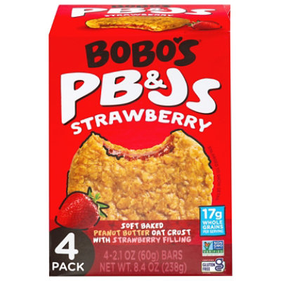 Bobos Oat Bars Breakfast Strawberry - 8.4 OZ - haggen