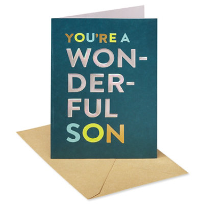 American Greetings Wonderful Son Birthday Card for Son - Each - Image 1