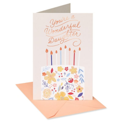 American Greetings Cake Birthday Card for Daughter - Each - Image 1