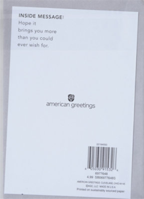 American Greetings Birthday Card (Ever Wish For) - Each - Image 6