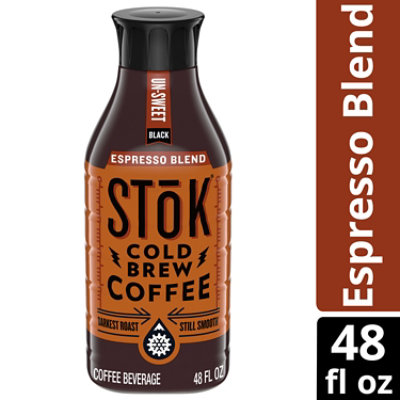 SToK Black Unsweet Espresso Blend Cold Brew Dark Roast Iced Coffee - 48 Fl. Oz. - Image 1