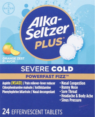 Alka Seltzer Plus Cold Powerfast Orange - 24 Count - Image 2