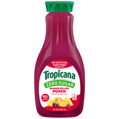 Tropicana Zero Sugar Summer Splash Punch Juice 52 Fl Oz Bottle - 52 FZ - Image 1