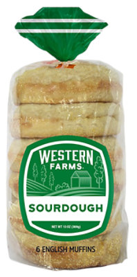 Western Farms Plain English Muffins - 13 OZ - Image 1