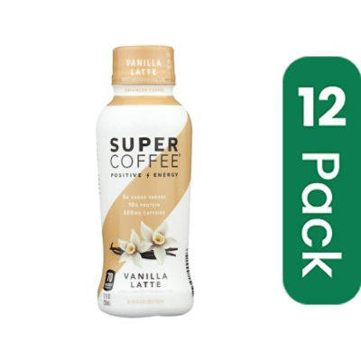 Kitu Super Coffee - Vanilla Latte - 12 Bottles Total (12 Fl oz Per Bottle) - Image 1