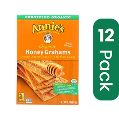 Annie's Homegrown Organic Honey Graham Crackers - 14.4 oz. (Pack of 12) - Image 1
