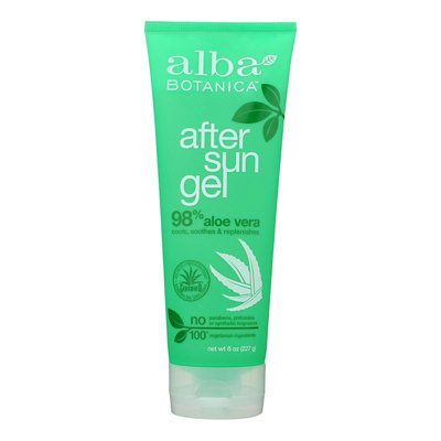 Alba Botanica - After Sun Gel - 98% Aloe - 8 oz - Image 1