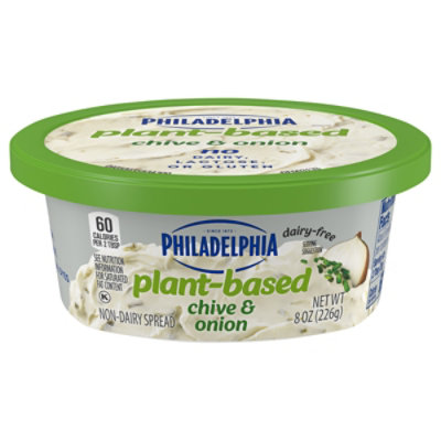 Philadelphia Plant Based Cream Cheese Chive And Onion Spread, 8 Oz
