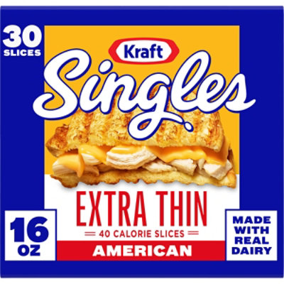 Kraft Singles Processed American Cheese Slices 16 Oz 30 Ct - 16 OZ - Image 2